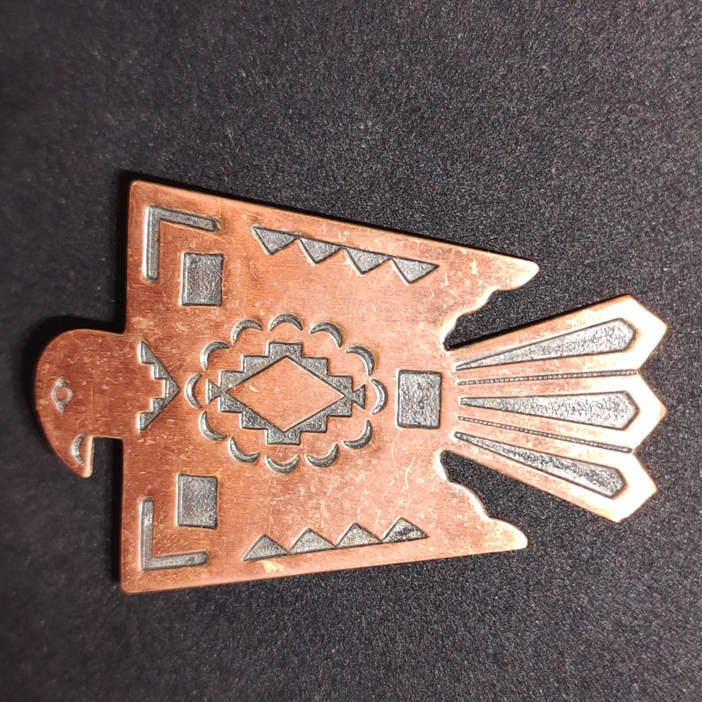 Solid Copper Pin Bell Trading Post Southwestern T… - image 2